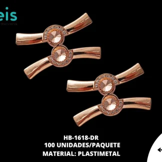 HERRAJE PLASTIMETAL CALZADO REF: A45 DORADO ROSADO 100 U/PQT