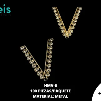 HERRAJE V CON PIEDRA HMV-6 5CM