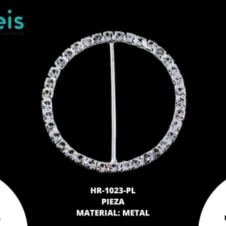 HERRAJE STRASS RED P.C 44MM LTN REF:JL-1743 PLATA