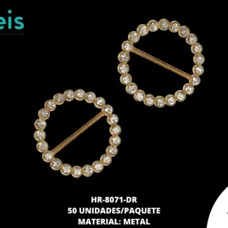 HERRAJE METALICO PIEDRA RED 31mm REF:Z2004 DORADO ROSADO 50u/pqt
