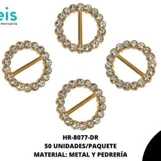 HERRAJE METALICO PIEDRA RED 16mm REF:Z2002 DORADO ROSADO 50U7PQT