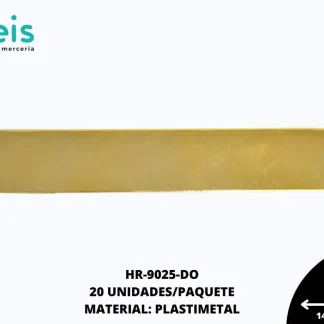 HERRAJE METALIZADO RECT 25X142mm REF:TPU-100 DORADO 20u/pqt