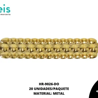 HERRAJE METALIZADO REC PUNTO S 20X106M REF: TP-100 DORADO 20U PAQ