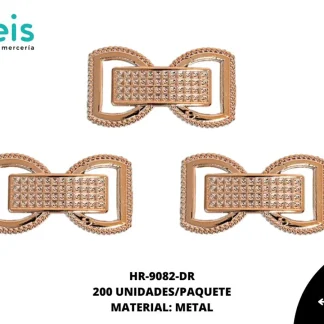 HERRAJE METALIZADO RECT 35X20mmREF: H40 DORADO ROSADO 200u/pqt