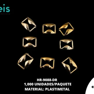 HERRAJE METALIZADO INFINITO 2X1CM 1 MILL/PQT DORADO ROSADO