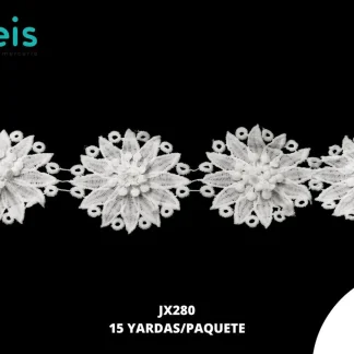 GUIPIUR SEDA DE LECHE 3D JX280 BLANCO 9 CM 15 YARDAS/PAQUETE