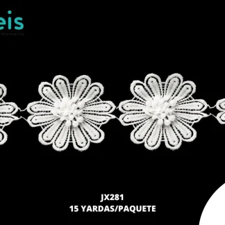 GUIPIUR SEDA DE LECHE 3D JX281 BLANCO 9 CM 15 YARDAS/PAQUETE