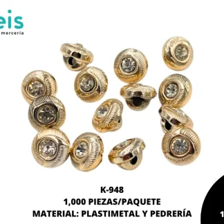 BOTON DORADO 18L REF: K-948 1000 U/PAQUETE