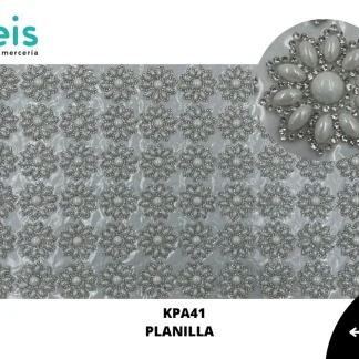 PEDRERIA PLANILLAS FLOR KPA41 24cmX40cm BLANCO
