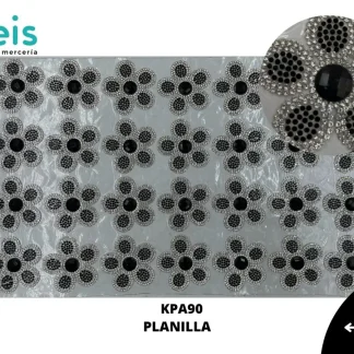 PEDRERIA PLANILLAS FLOR KPA90 24cmX40cm NEGRO