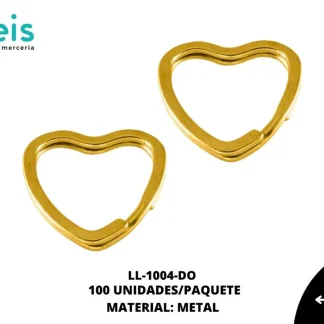 ARGOLLA METAL LLAVERO CZN REF: #1 DORADO100U/PQT