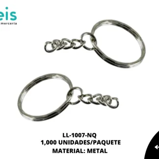 ARGOLLA LLAVERO METAL GRAB C/CADENA REF:SL013 NIQUEL 1000U/PQT