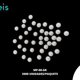 MEDIA PERLA CERAMICA GRIS 8MM / 5000 PZ