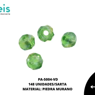 PIEDRAMURANO RONDELA REF: 3X4mm VERDE 148 u/sarta
