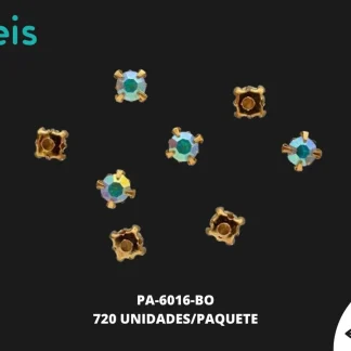 REMACHES METAL PIEDRA HILO RED ZIRCON PA-6016-BO 5mmX5mm 720 PZ/PQT BOREAL