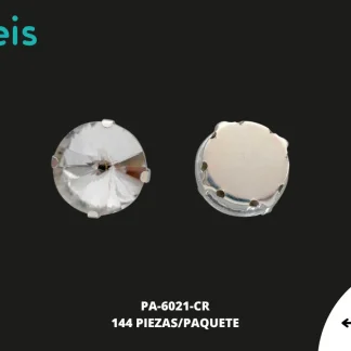 REMACHES METAL PIEDRA HILO RED ZIRCON PA-6021-CR 14mm 144 PZ/PQT CRISTAL