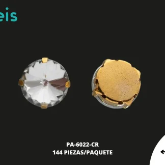 REMACHES METAL PIEDRA HILO RED ZIRCON PA-6022-CR 14mm 144 PZ/PQT CRISTAL