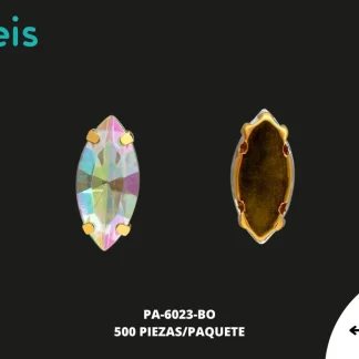 REMACHES METAL PIEDRA HILO RED ZIRCON PA-6023-BO 7mmX15mm 500 PZ/PQT BOREAL