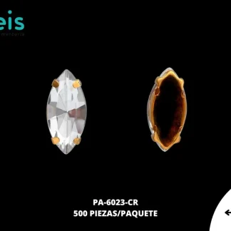 REMACHES METAL PIEDRA HILO RED ZIRCON PA-6023-CR 7mmX15mm 500 PZ/PQT CRISTAL
