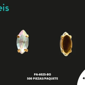 REMACHES METAL PIEDRA HILO RED ZIRCON PA-6025-BO 5mmX10mm 500 PZ/PQT BOREAL