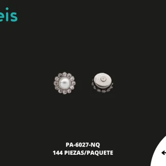 REMACHES METAL FLOR PERLA PA-6027-NQ 7mm 144 PZ/PQT NIQUEL/CRISTAL