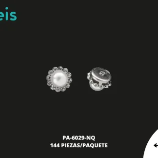 REMACHES METAL FLOR PERLA PA-6029-NQ 9mm 144 PZ/PQT NIQUEL/CRISTAL