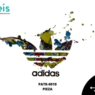 PARCHES DTF ADIDAS SALPICADO A4 PATR-0019 17cmX12cm