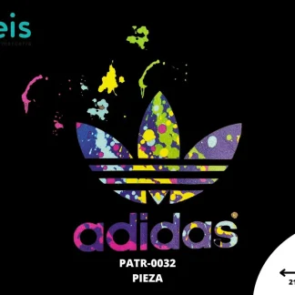 PARCHES DTF ADIDAS MORADO PINTURA PATR-0032 21.5cmX22cm