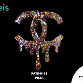 PARCHES DTF CHANEL PATR-0198 17.5cmX21.5cm MULTICOLOR