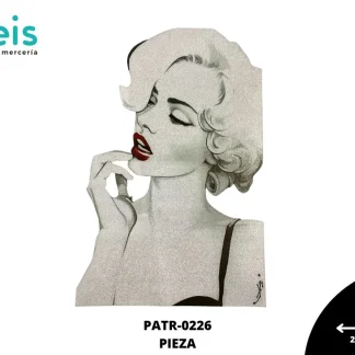 PARCHES DTF MARILYN LABIOS ROJOS PATR-0226 20cmX30cm BLANCO/NEGRO