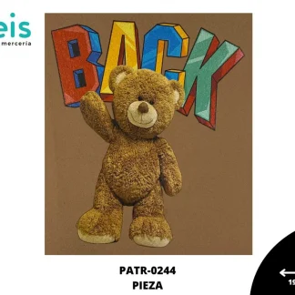 PARCHES DTF OSO CAFE BACK PATR-0244 19cmX21.5cm