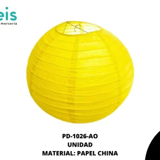 LAMPARA REDONDA PAPEL REF: 35cm AMARILLO unidad