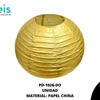 LAMPARA REDONDA PAPEL REF: 35cm DORADO unidad