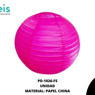 LAMPARA REDONDA PAPEL REF: 35cm FUCSIA unidad
