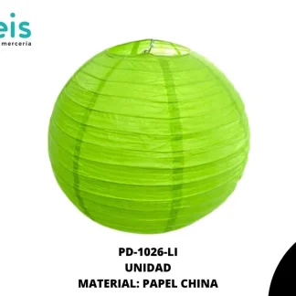 LAMPARA REDONDA PAPEL REF: 35cm LIMON unidad