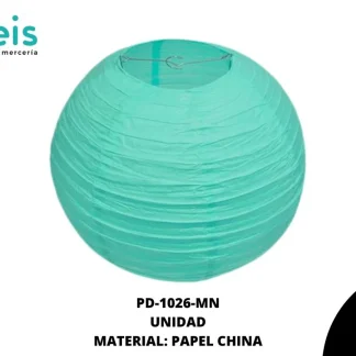 LAMPARA REDONDA PAPEL REF: 35cm MENTA unidad