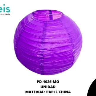LAMPARA REDONDA PAPEL REF: 35cm MORADO unidad