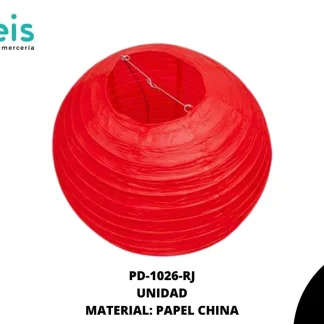LAMPARA REDONDA PAPEL REF: 35cm ROJO unidad