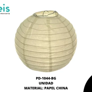 LAMPARA REDONDA PAPEL REF: 20cm BEIGE unidad