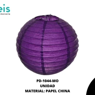 LAMPARA REDONDA PAPEL REF: 20cm MORADO unidad