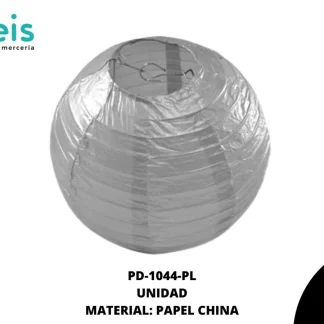 LAMPARA REDONDA PAPEL REF: 20cm PLATA unidad