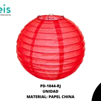 LAMPARA REDONDA PAPEL REF: 20cm ROJO unidad