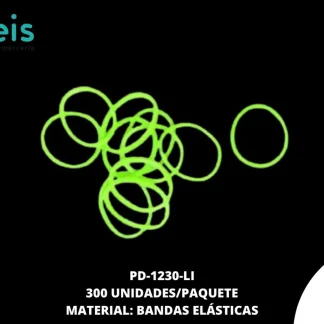 KIT BANDAS ELASTICAS-AGUJA-12TERMINALES LIMON 300 u/pqt