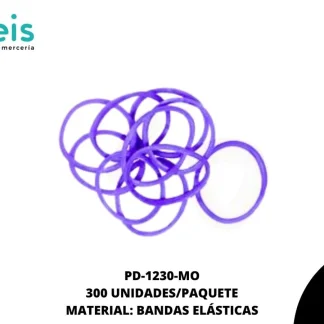 KIT BANDAS ELASTICAS-AGUJA-12TERMINALES MORADO 300 u/pqt