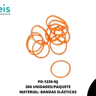 KIT BANDAS ELASTICAS-AGUJA-12TERMINALES NARANJA 300 u/pqt