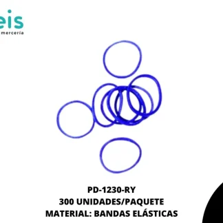 KIT BANDAS ELASTICAS-AGUJA-12TERMINALES AZUL REY 300 u/pqt