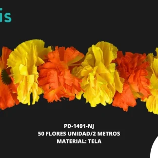 ACCESORIOS AYM GUIA CEMPASUCHIL PD-1491-NJ 10cm 50 PZ/ 2 mts NARANJA