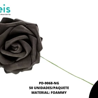 FLOR FOAMMY 7CM REF:1030 NEGRO 50U/PQT