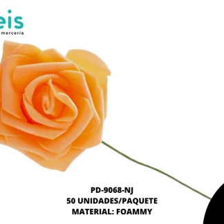 FLOR FOAMMY 7CM REF:1030 NARANJA 50U/PQT