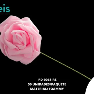 FLOR FOAMMY 7CM REF:1030 ROSA 50U/PQT